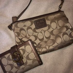 Coach wristlet and matching wallet